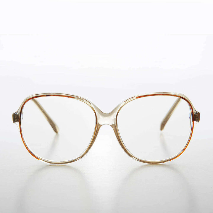 Clear Retro Reading Glasses with Color Accent - Jess