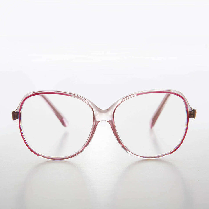 Clear Retro Reading Glasses with Color Accent - Jess