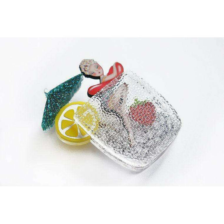 Cocktail Pin Up Girl Brooch by Laliblue - Quirks!