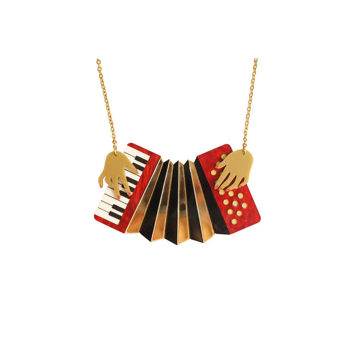 Red Accordion Necklace by Laliblue 1