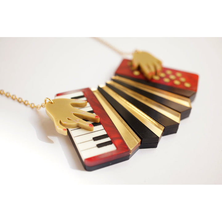 Red Accordion Necklace by Laliblue 3