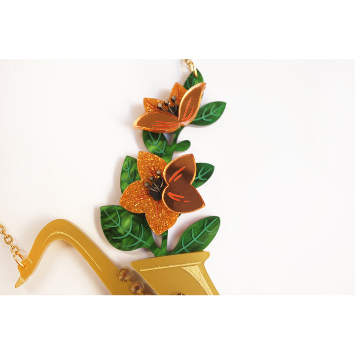 Saxophone Necklace by Laliblue 4