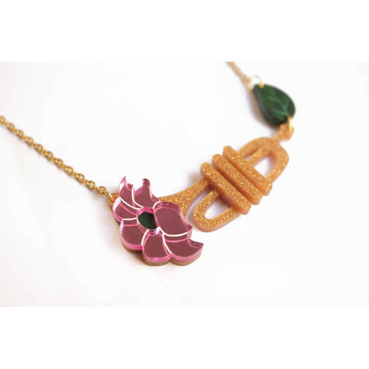 Trumpet with flower earrings by Laliblue 7