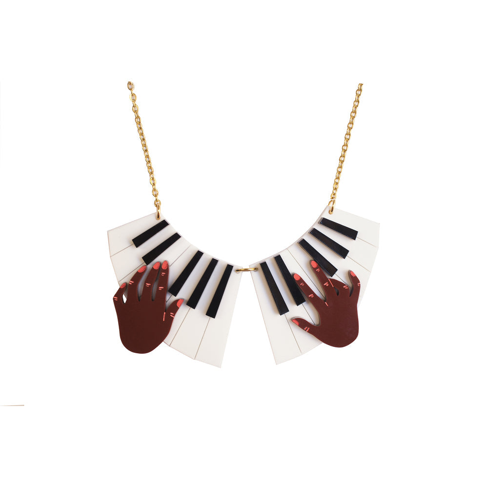 Piano with Hands Necklace by Laliblue 1