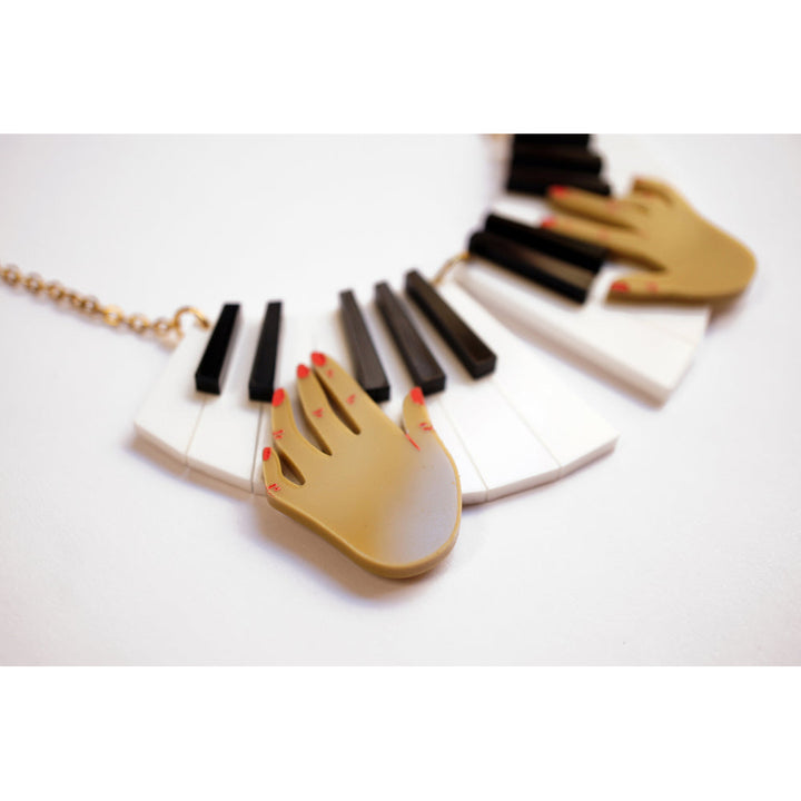 Piano with Hands Necklace by Laliblue 3