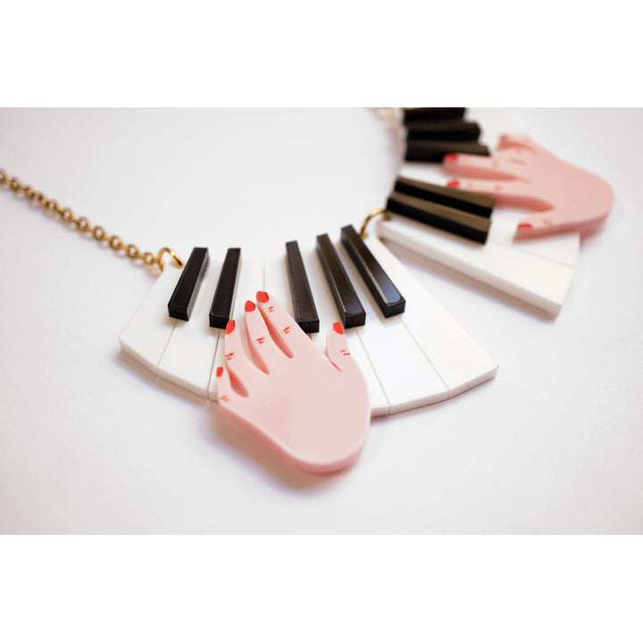 Piano with Hands Necklace by Laliblue 6
