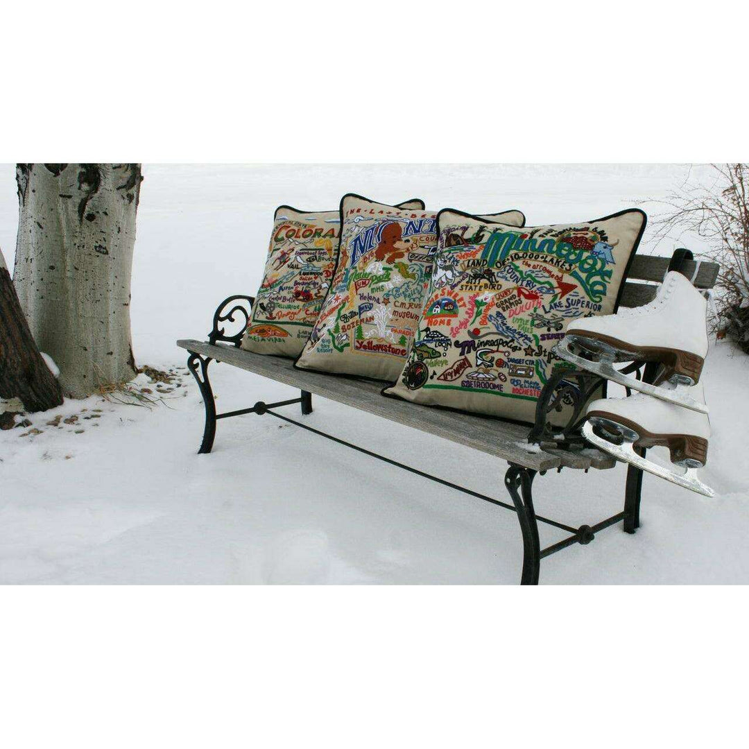 Colorado Hand-Embroidered Pillow - Quirks!