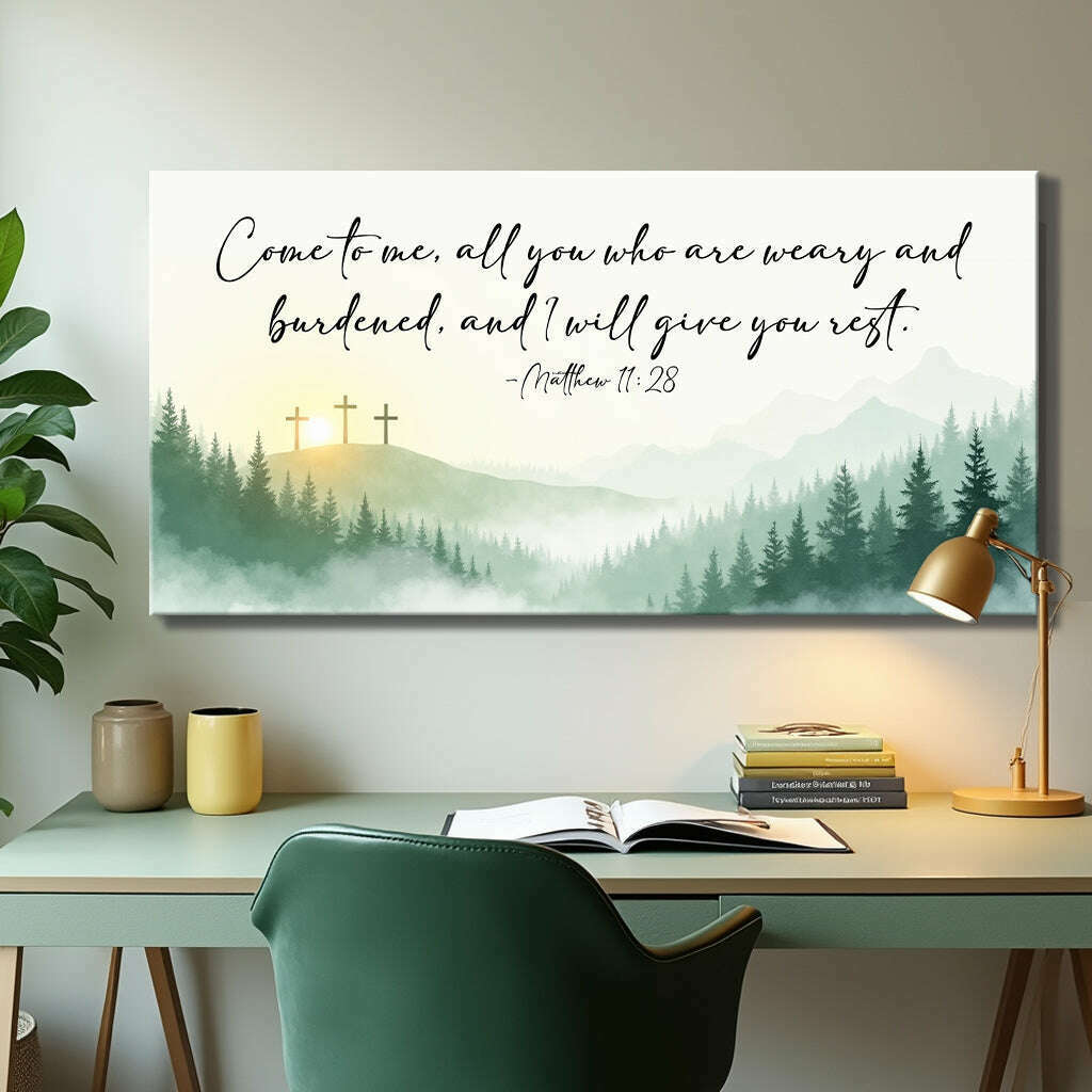 Come To Me - Matthew 11:28 Faith Sign
