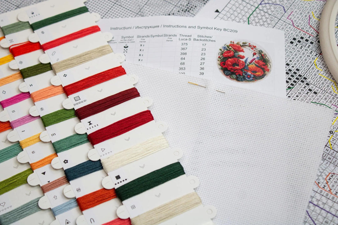 Composition With Poppies BC209l Counted Cross-Stitch Kit