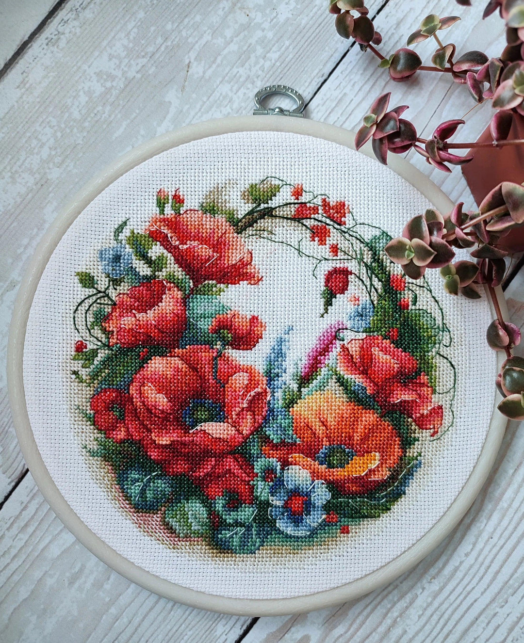 Composition With Poppies BC209l Counted Cross-Stitch Kit
