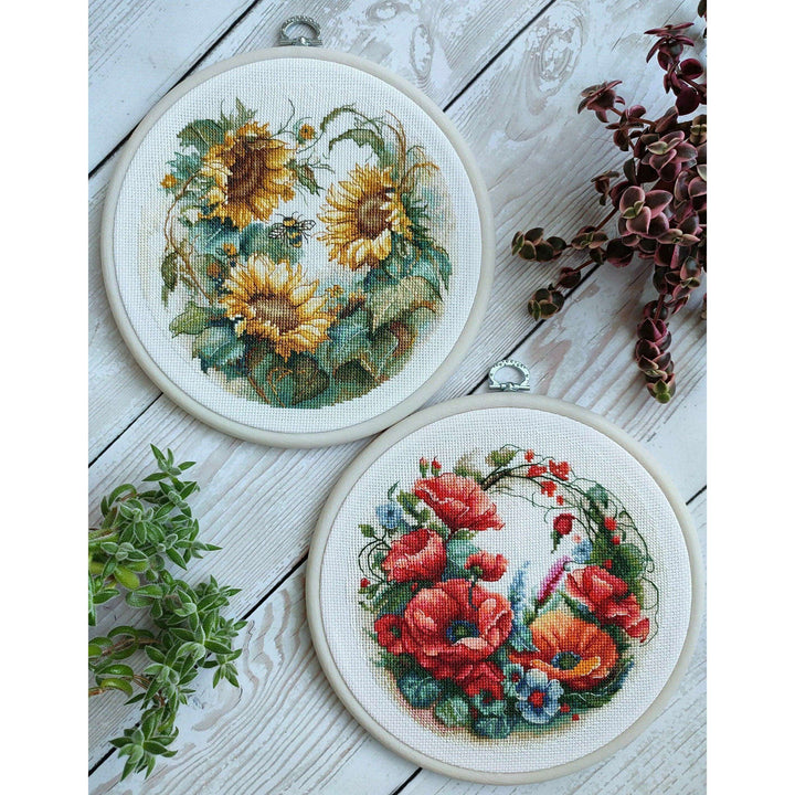 Composition With Poppies BC209l Counted Cross-Stitch Kit