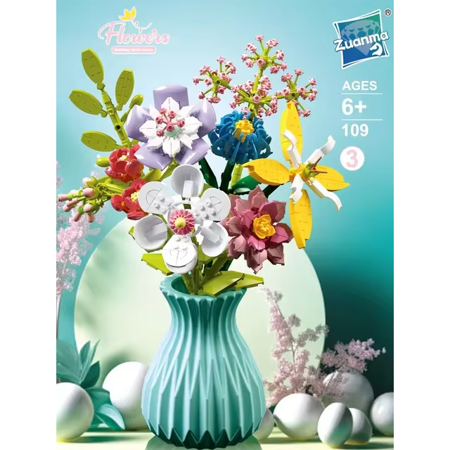 Constructor flower bouquet in a vase F07M9-3(109)
