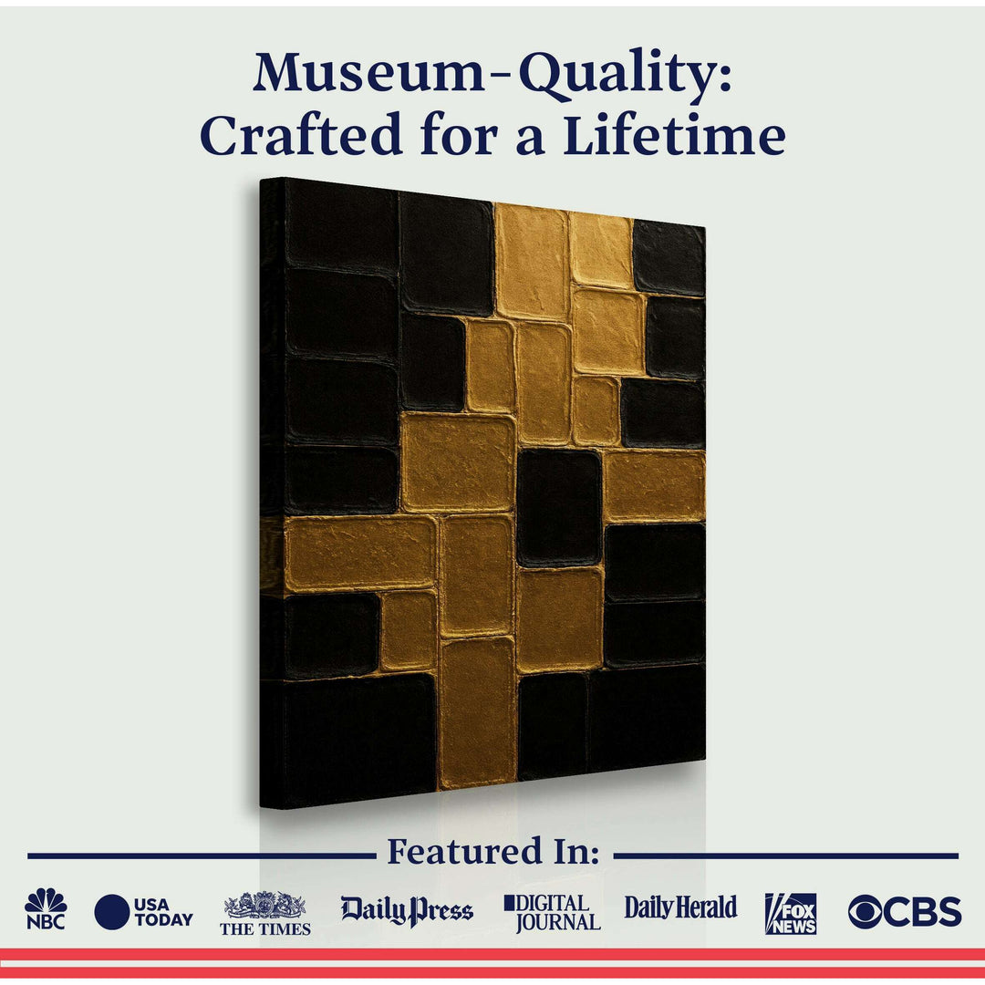 Contemporary Black and Gold Wall Art II