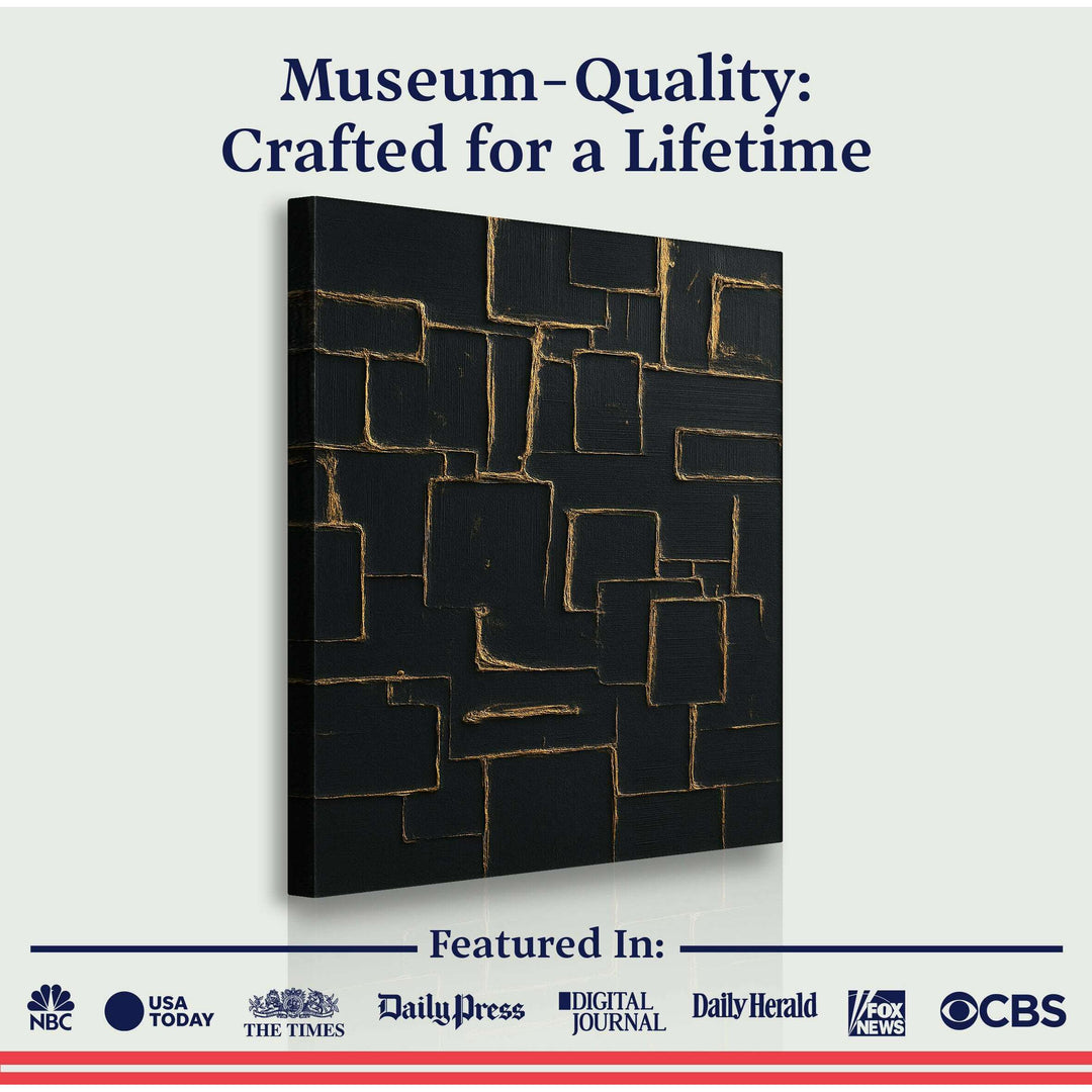 Contemporary Black and Gold Wall Art