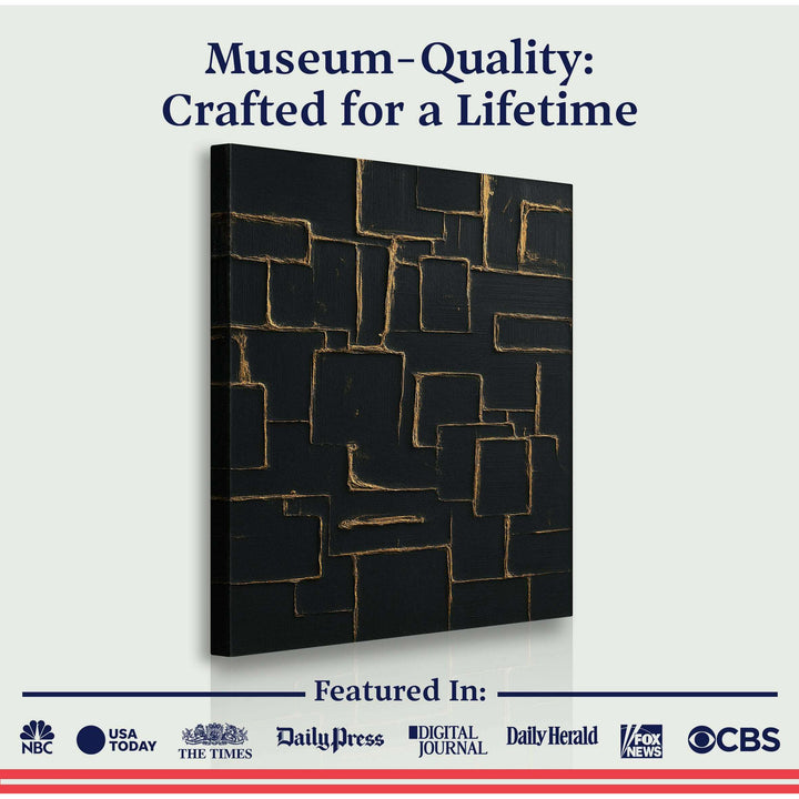 Contemporary Black and Gold Wall Art