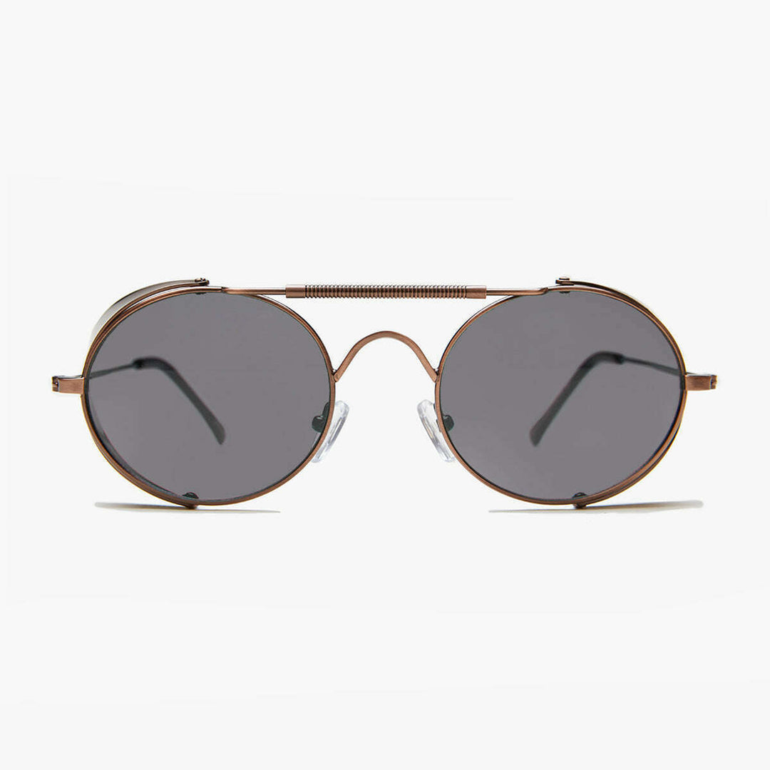 Copper Steampunk Sunglass with Folding Side Shields - Bram 5