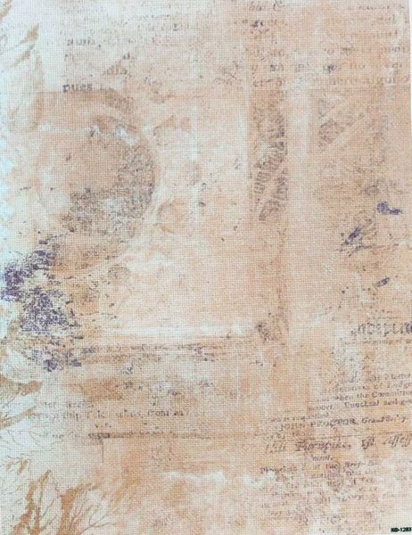 Rustic Impressions Designer Printed AIDA Fabric. Canvas for embroidery with an applied background  KF-1283A