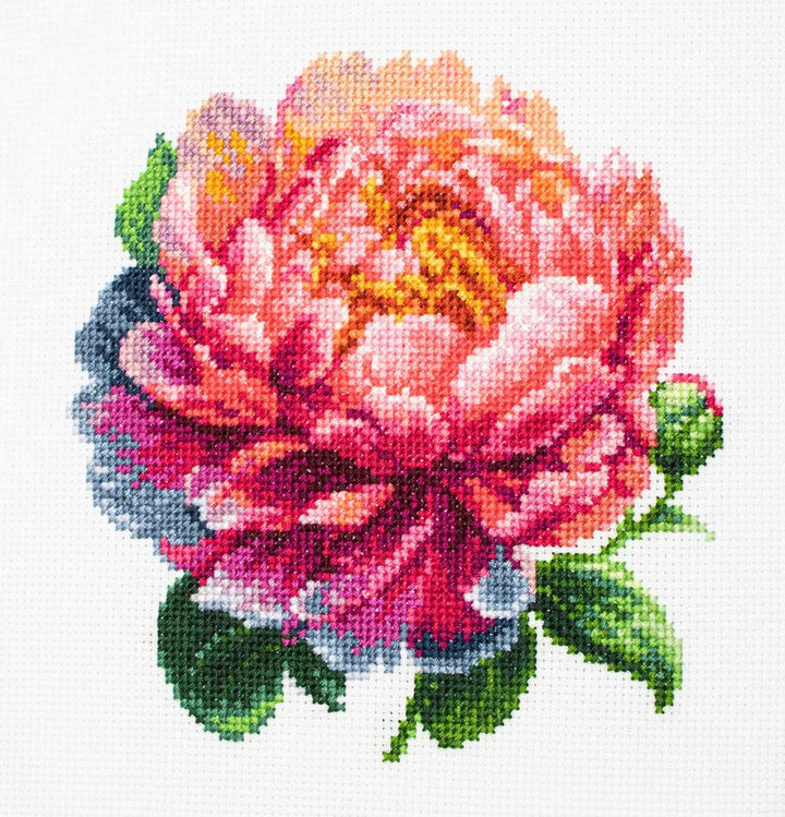 Coral Charm  Peony BC205l Counted Cross-Stitch Kit