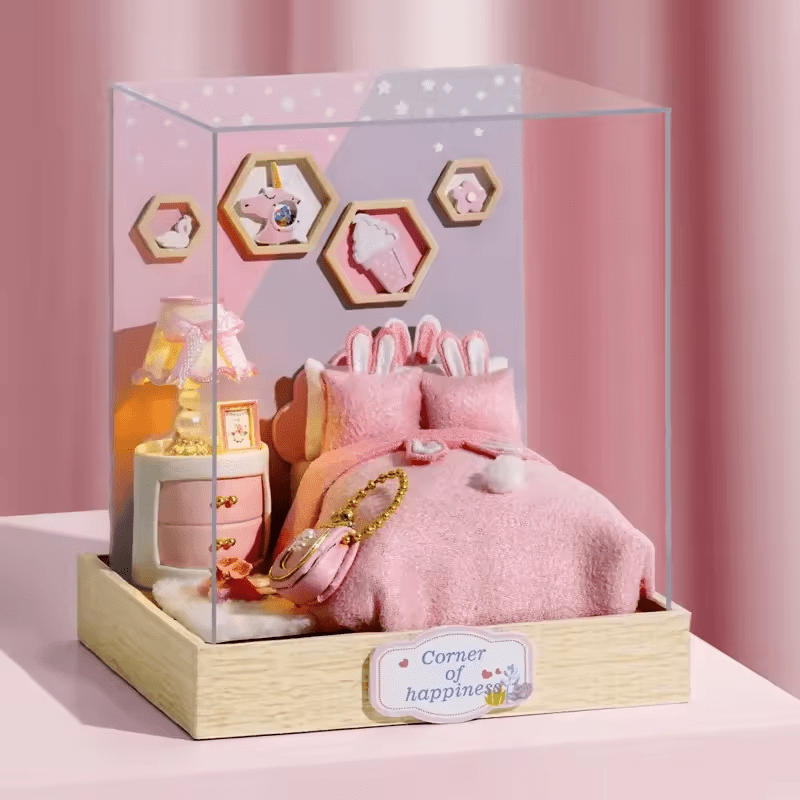 Corner of Happiness Dollhouse Kit - Miniature Wizardi Roombox Kit