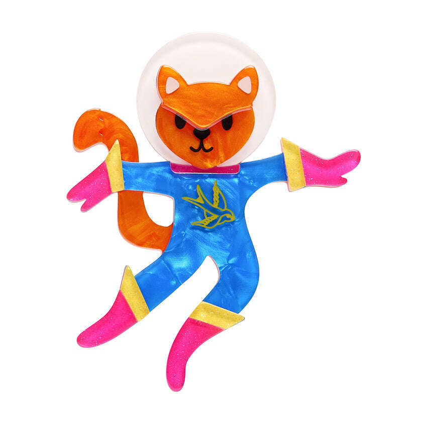 Cosmic Kitty Brooch by Erstwilder erstwilder