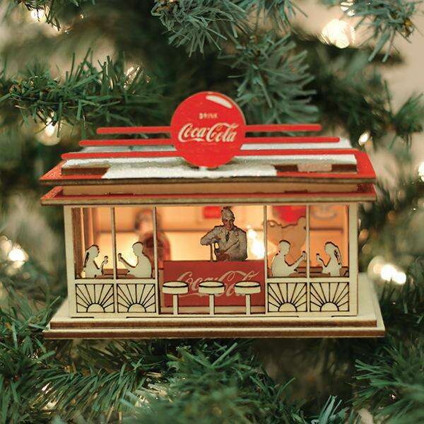 Old World Christmas Ginger Cottage Soda Shop Blown Glass Ornament