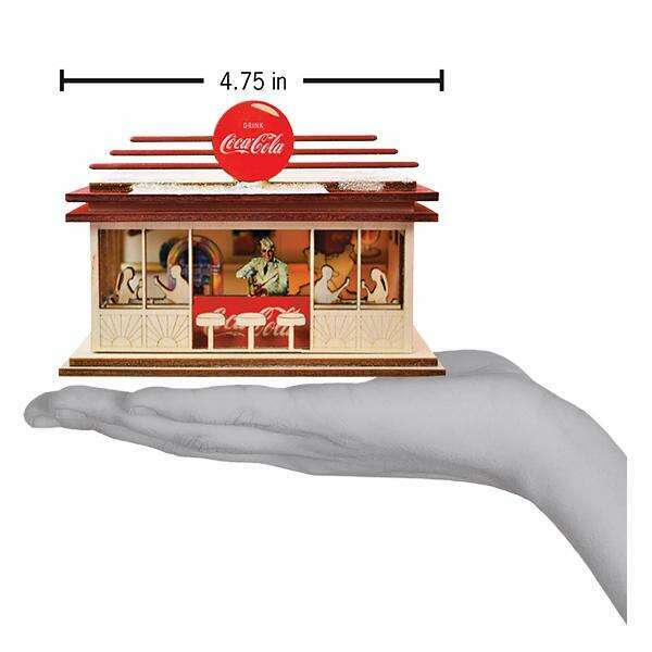 Old World Christmas Ginger Cottage Soda Shop Blown Glass Ornament