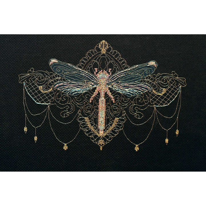 Counted Cross stitch kit - Golden dragonfly AH-069