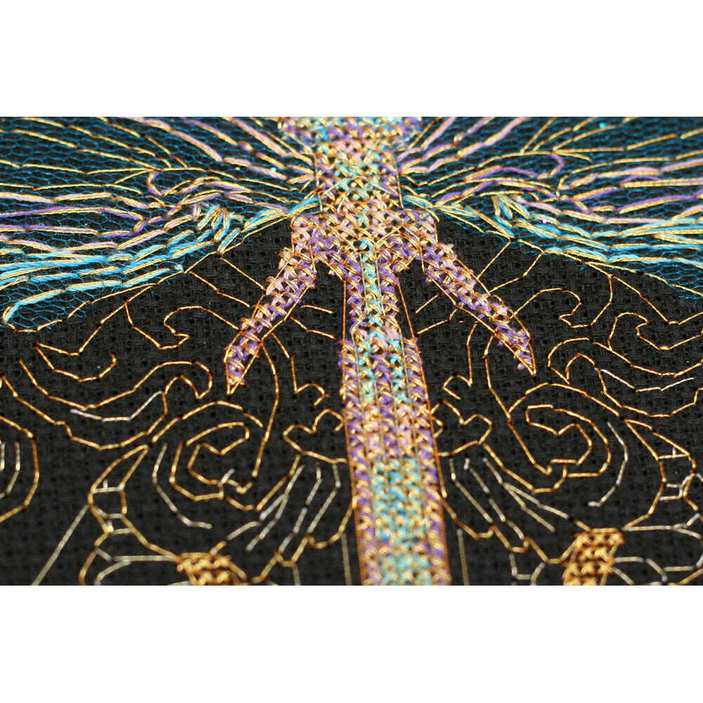 Counted Cross stitch kit - Golden dragonfly AH-069