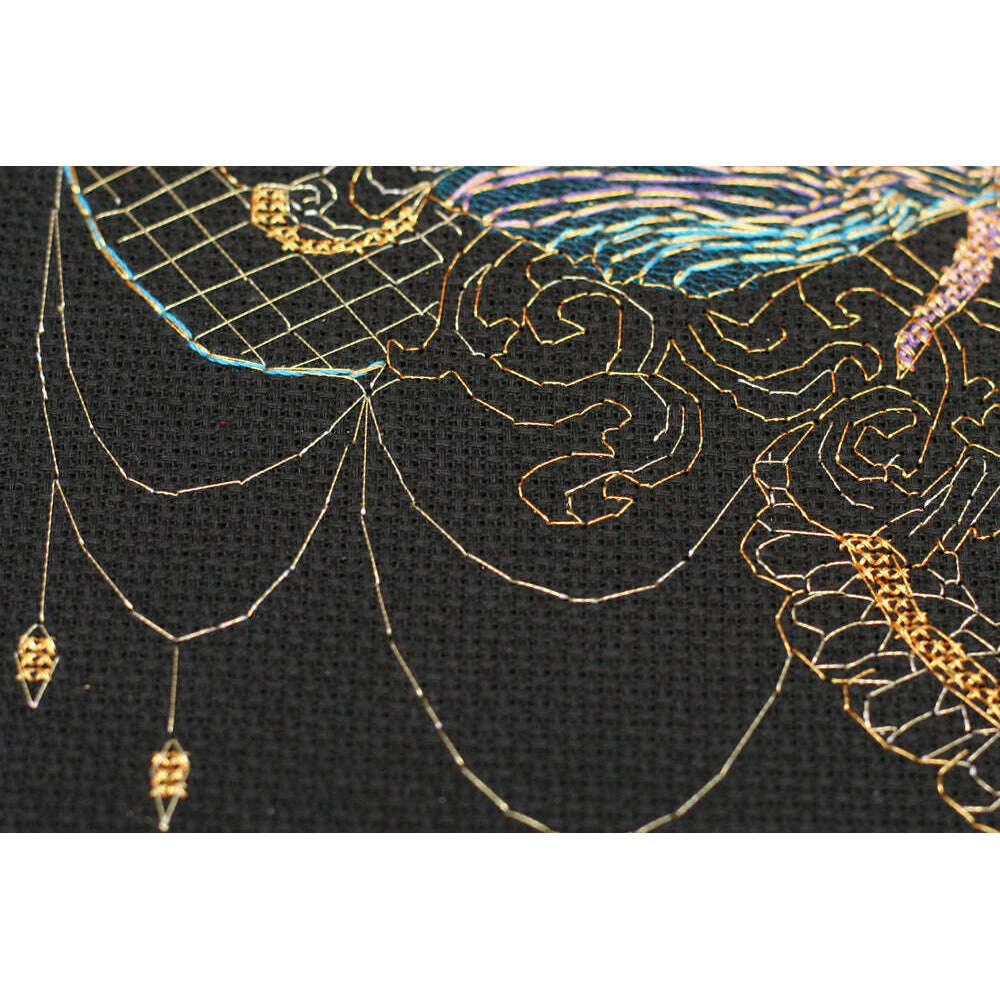 Counted Cross stitch kit - Golden dragonfly AH-069