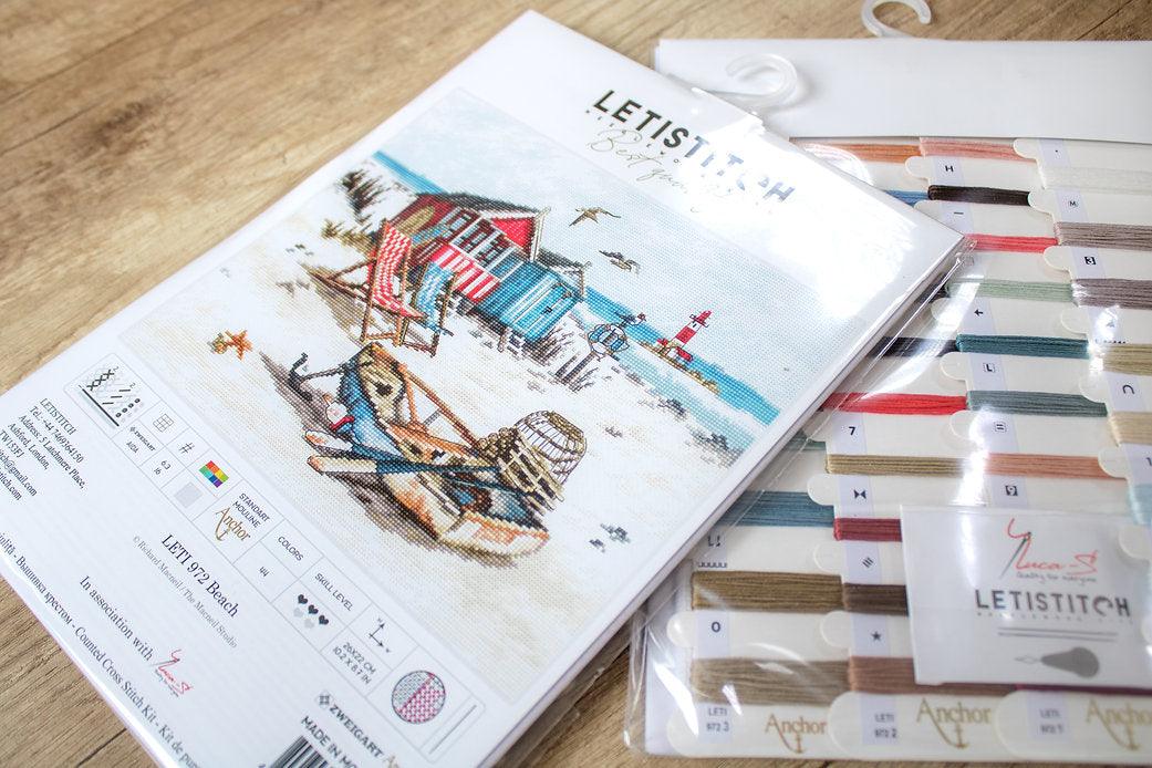 Counted Cross Stitch Kit Beach Leti972