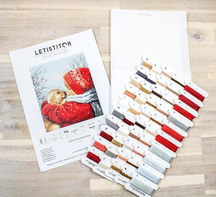 Counted Cross Stitch Kit Christmas hugs L8019