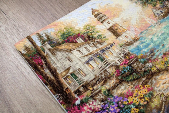 Counted Cross Stitch Kit Cottage by the sea Leti962