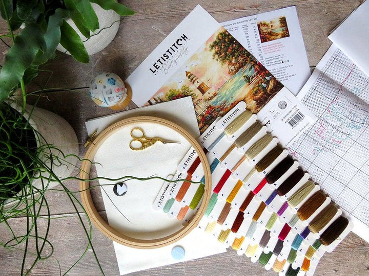 Counted Cross Stitch Kit Cottage by the sea Leti962