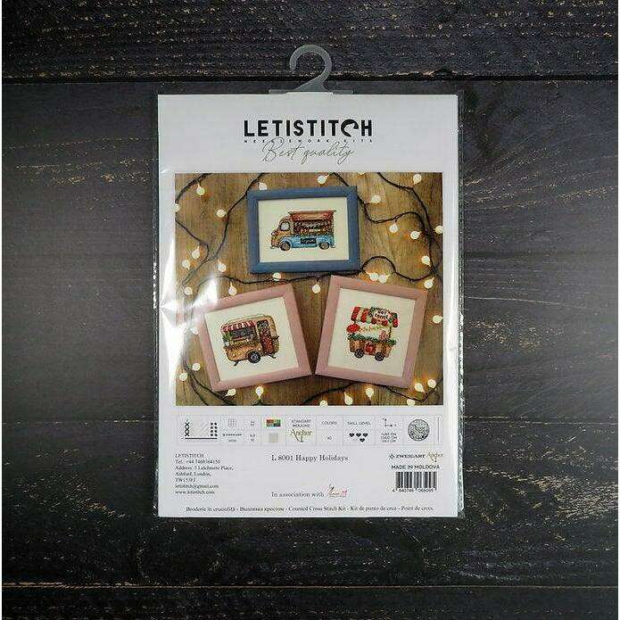Counted Cross Stitch Kit Happy Holidays L8001