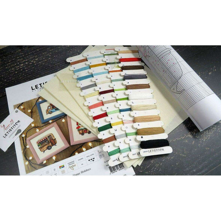 Counted Cross Stitch Kit Happy Holidays L8001