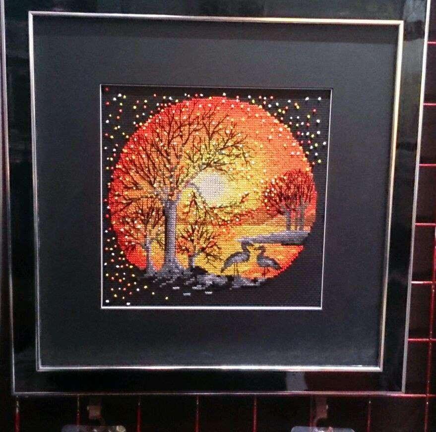 Counted Cross-stitch kit - Heron at sunset AH-021