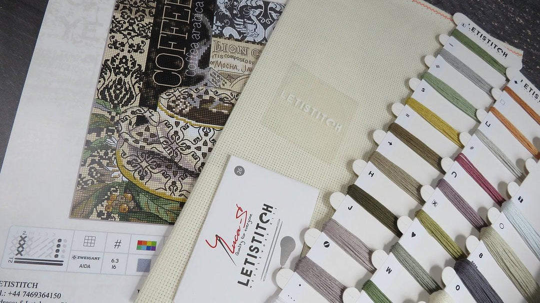 Counted Cross Stitch Kit Lion Coffee B Leti993