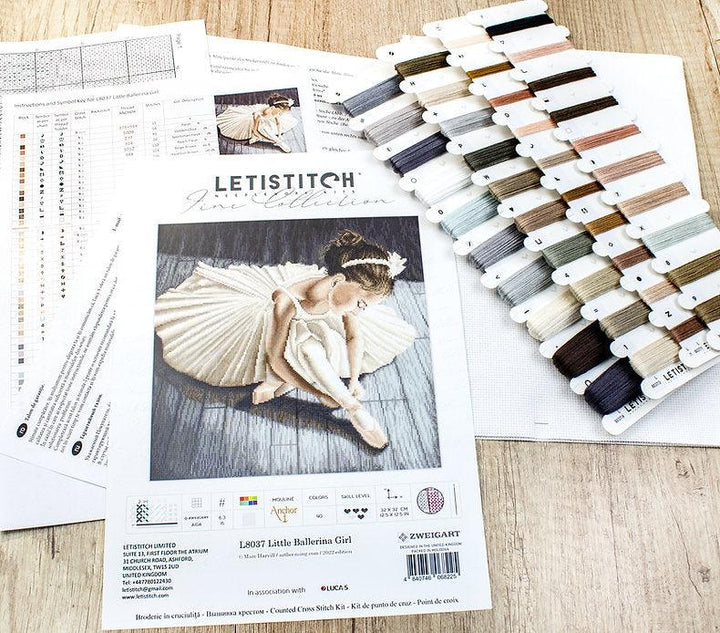 Counted Cross Stitch Kit Little Ballerina Girl L8037