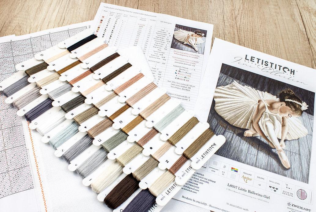 Counted Cross Stitch Kit Little Ballerina Girl L8037