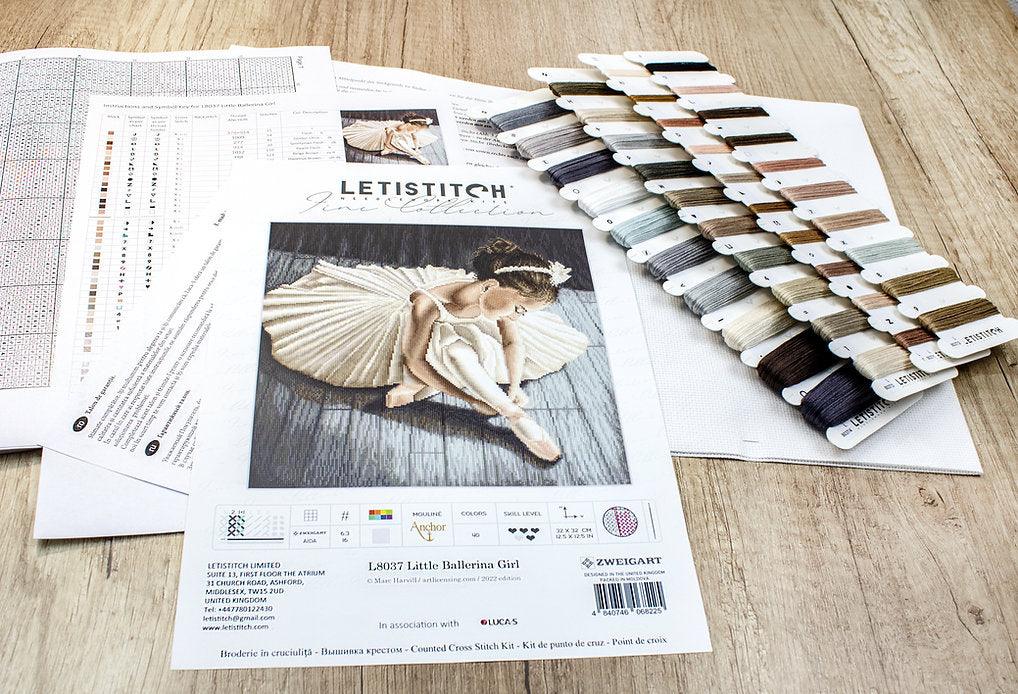 Counted Cross Stitch Kit Little Ballerina Girl L8037