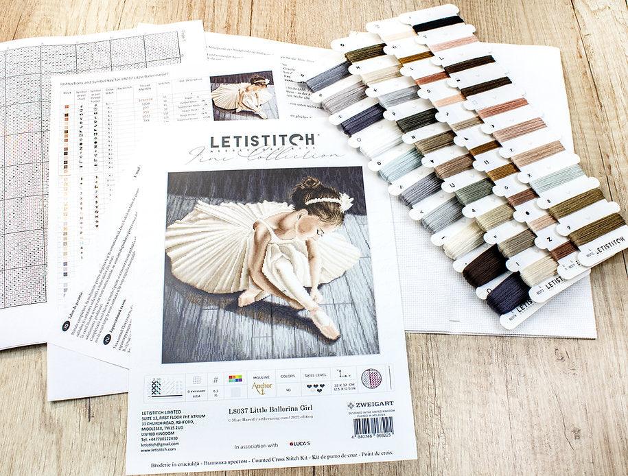 Counted Cross Stitch Kit Little Ballerina Girl L8037