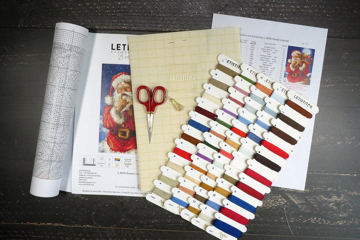Counted Cross Stitch Kit Santa Christmas secret L8000