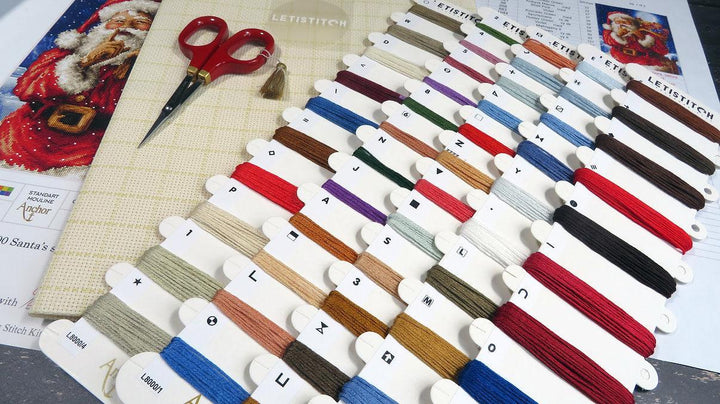 Counted Cross Stitch Kit Santa Christmas secret L8000