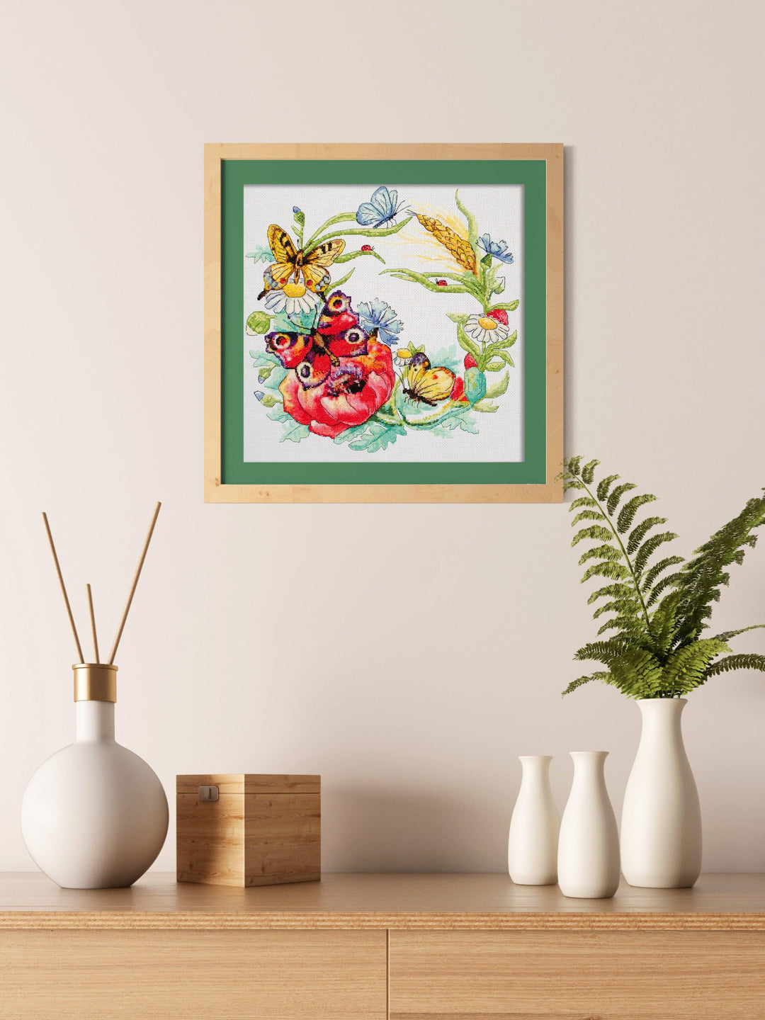 Counted Cross-stitch kit - Summer wreath AH-169