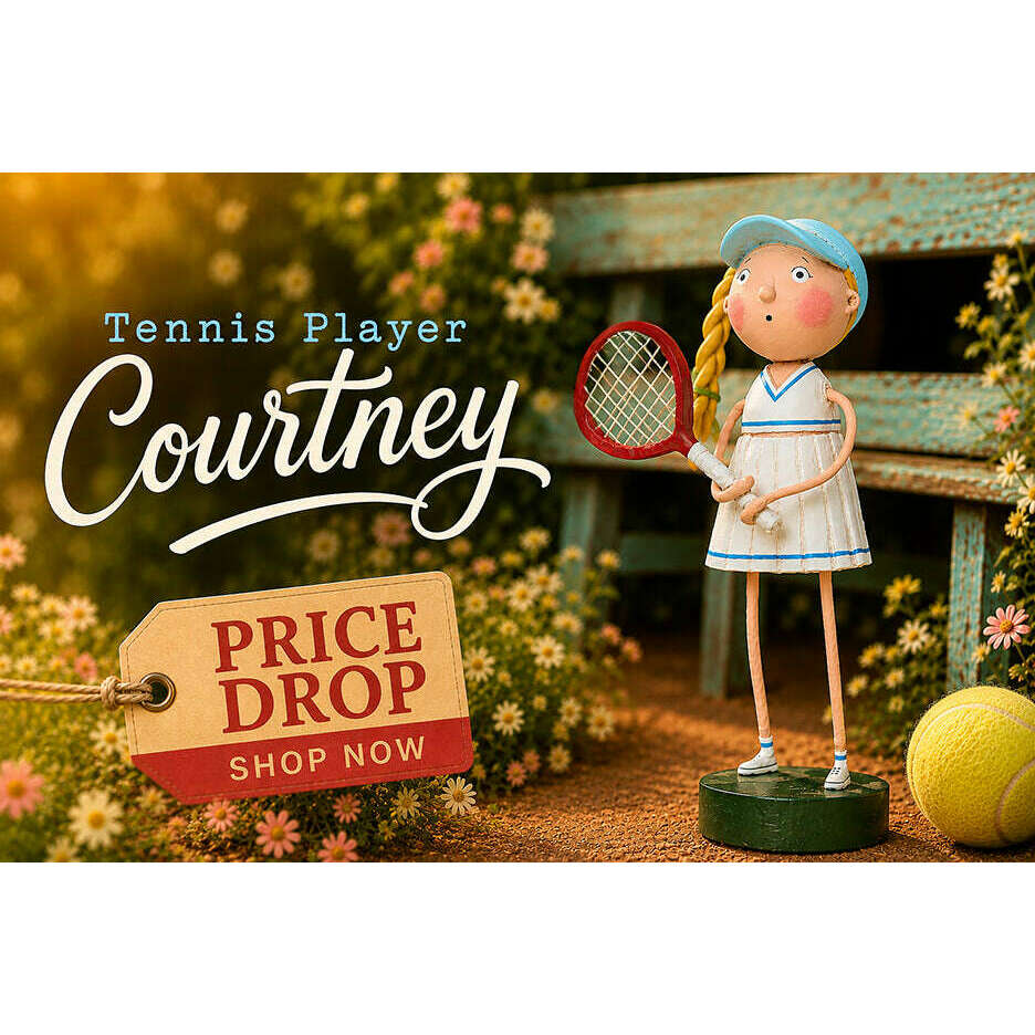 Courtney Tennis Player Figuine by Lori Mitchell – view 4