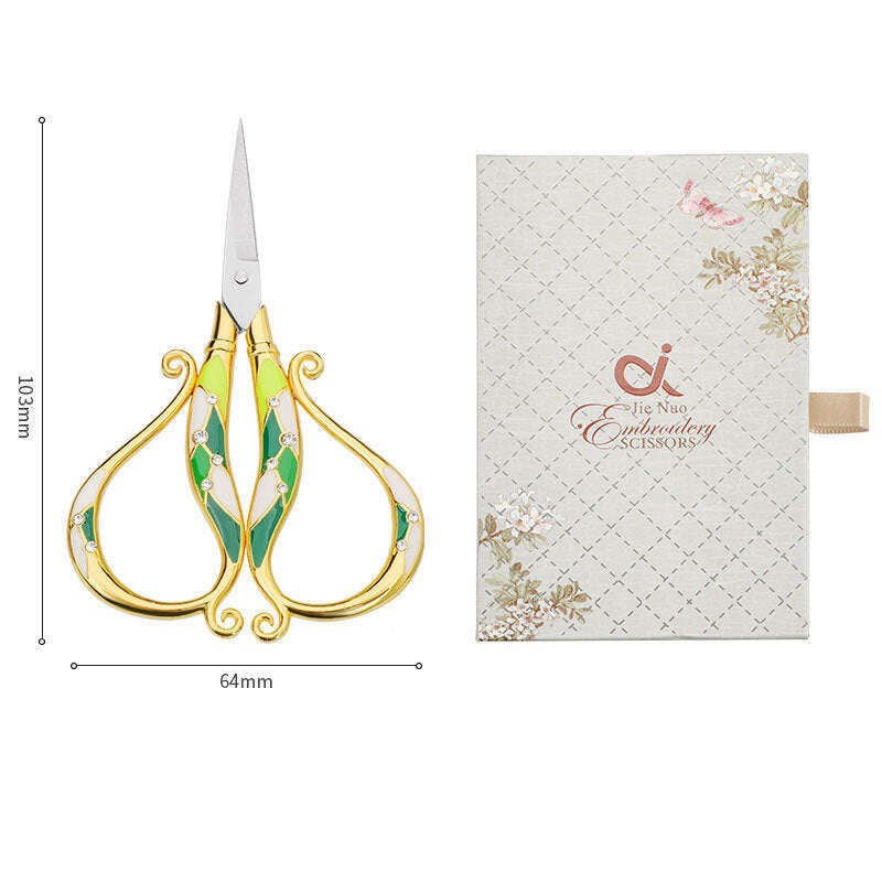 Craft Scissors for Felting & Embroidery Wizardi F07-M13-2-green