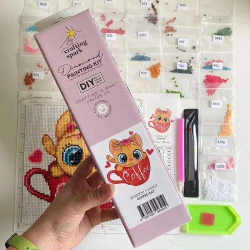 Crafting Spark Diamond Painting Kit Kitten CS2533 7.87 x 11.81 inches