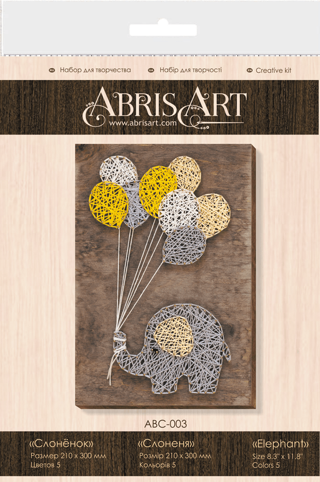 Creative Kit/String Art Elephant ABC-003