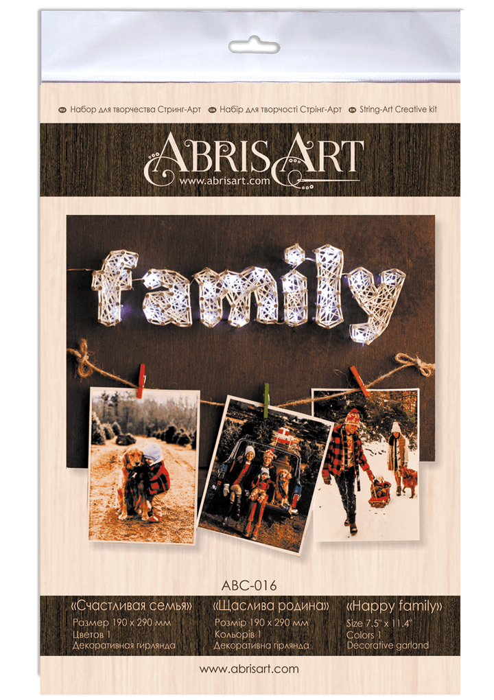 Creative Kit/String Art Happy family ABC-016