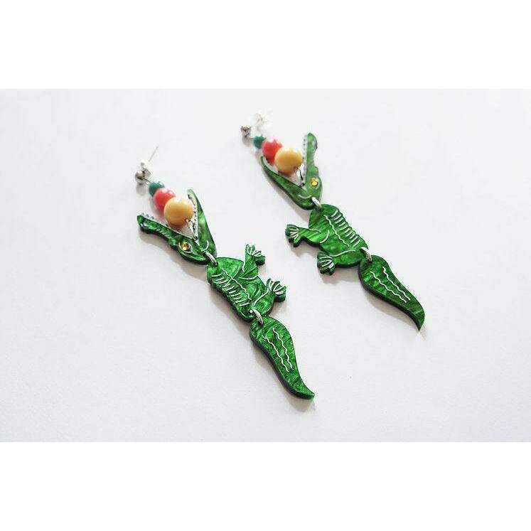 Crocodile Earrings by Laliblue - Quirks!